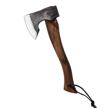 13.5 Inch Hatchet, Camping Axes and Hatchets 1065 Carbon Steel and Beech Handle, with Leather Sheath
